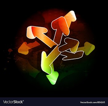 Colorful 3d arrows vector image