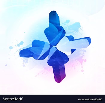 Colorful 3d arrows vector image
