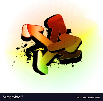 Colorful 3d arrows vector image
