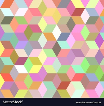Colorful 3d cube mosaic background design vector image