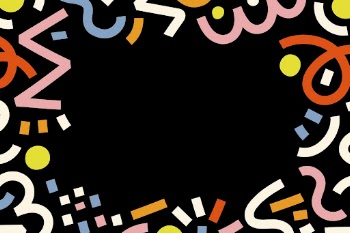 Colorful 90&rsquo;s Memphis frame background | Free Photo - rawpixel