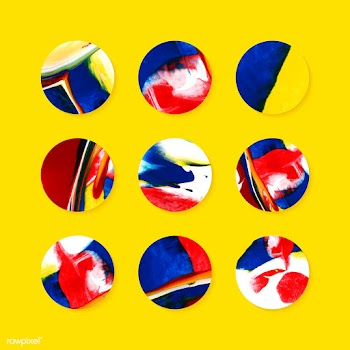 Colorful abstract art badges | Free stock vector - 566773