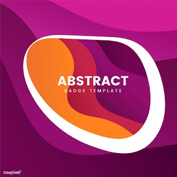 Colorful abstract badge logo design | Free stock vector - 463234