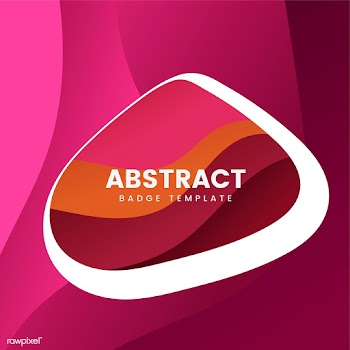 Colorful abstract badge logo design | Free stock vector - 463240