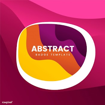 Colorful abstract badge logo design | Free stock vector - 463241