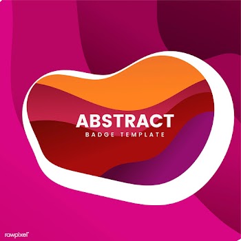 Colorful abstract badge logo design | Free stock vector - 463247