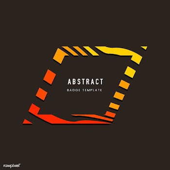 Colorful abstract badge template vector | Free stock vector - 538079