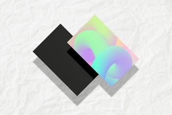Colorful abstract business card, realistic | Free Photo - rawpixel