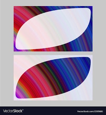 Colorful abstract business card template design vector image