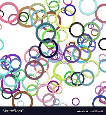 Colorful abstract chaotic circle background vector image