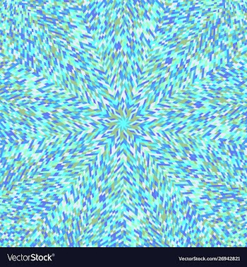 Colorful abstract circular burst pattern mosaic vector image