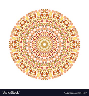 Colorful abstract circular geometrical stone vector image
