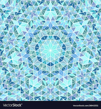 Colorful abstract circular tile mosaic pattern vector image
