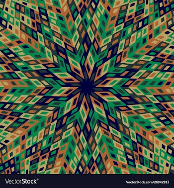 Colorful abstract circular tile pattern mosaic vector image