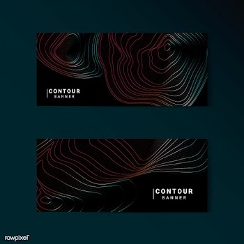 Colorful abstract contour lines collection | Free stock vector - 554284