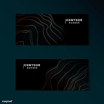 Colorful abstract contour lines collection | Free stock vector - 554326