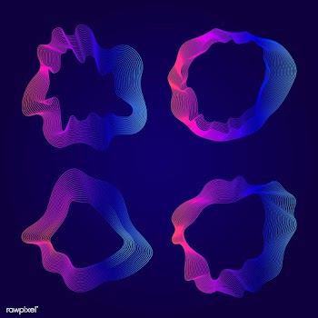 Colorful abstract contour lines collection | Free stock vector - 554333
