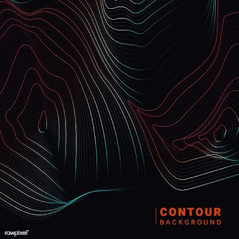 Colorful abstract contour lines illustration | Free stock vector - 554168