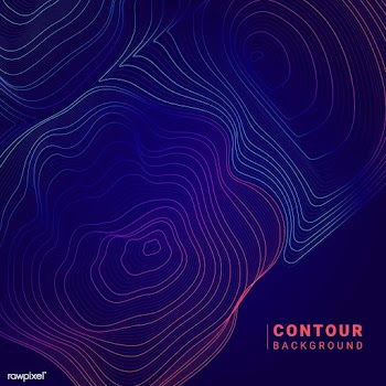 Colorful abstract contour lines illustration | Free stock vector - 554202