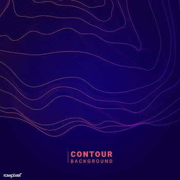 Colorful abstract contour lines illustration | Free stock vector - 554215