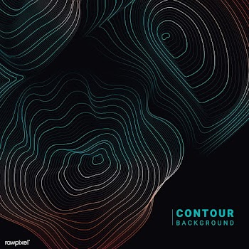 Colorful abstract contour lines illustration | Free stock vector - 554220