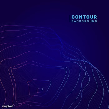 Colorful abstract contour lines illustration | Free stock vector - 554243