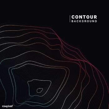 Colorful abstract contour lines illustration | Free stock vector - 554275