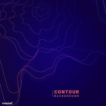 Colorful abstract contour lines illustration | Free stock vector - 554283