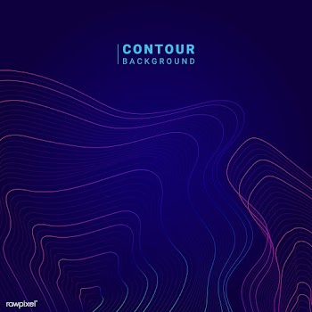 Colorful abstract contour lines illustration | Free stock vector - 554336