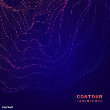 Colorful abstract contour lines illustration | Free stock vector - 554345