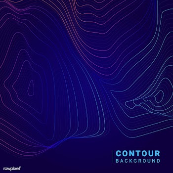 Colorful abstract contour lines illustration | Free stock vector - 554360
