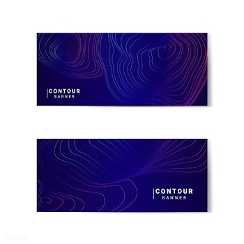 Colorful abstract contour lines set | Free stock vector - 554238