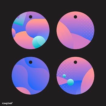 Colorful abstract design labels | Free stock vector - 581685