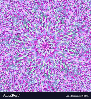 Colorful abstract dynamic circular burst mosaic vector image