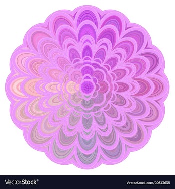 Colorful abstract floral mandala art - digital vector image