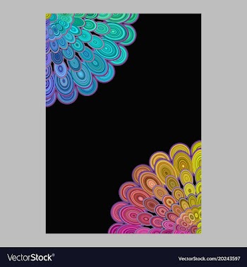 Colorful abstract floral mandala page background vector image