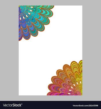 Colorful abstract floral mandala page background vector image