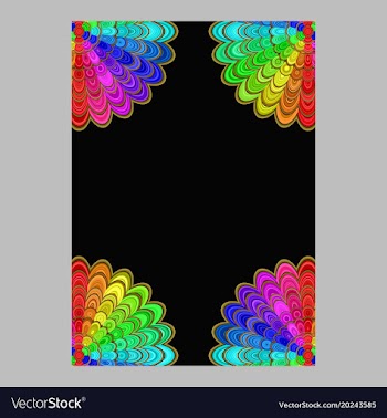 Colorful abstract flower mandala page background vector image
