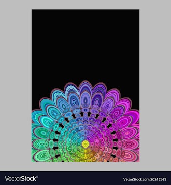 Colorful abstract flower mandala page background vector image