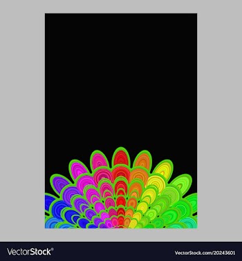 Colorful abstract flower mandala page background vector image