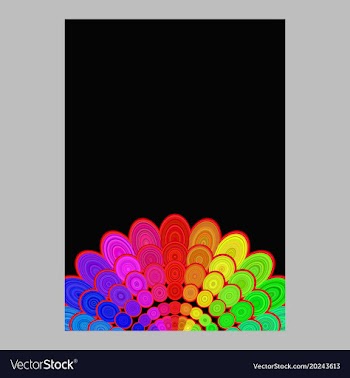 Colorful abstract flower mandala page background vector image