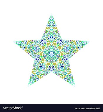 Colorful abstract flower star shape - ornamental vector image