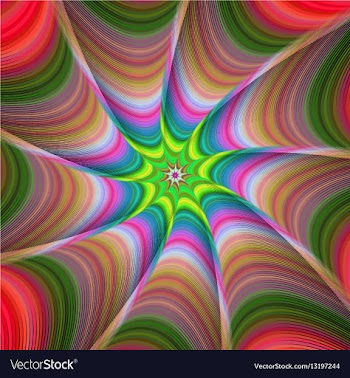 Colorful abstract fractal digital art background vector image