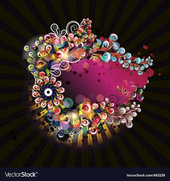 Colorful abstract frame vector image