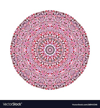 Colorful abstract geometrical circular botanical vector image