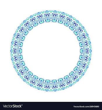 Colorful abstract geometrical floral circular vector image