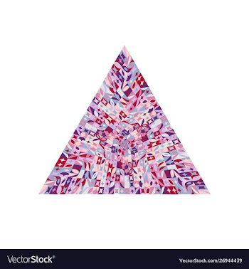 Colorful abstract geometrical isolated mosaic vector image