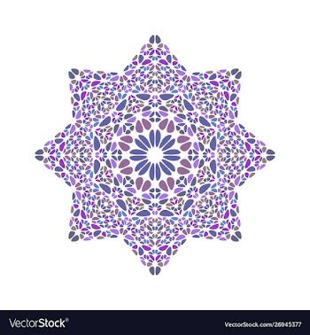 Colorful abstract geometrical isolated stone star vector image
