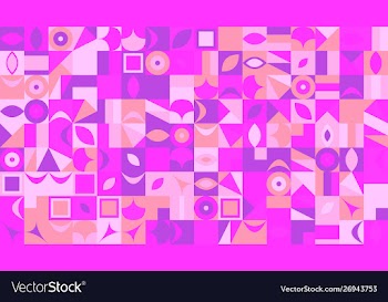 Colorful abstract geometrical mosaic pattern vector image