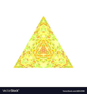 Colorful abstract geometrical ornate triangular vector image
